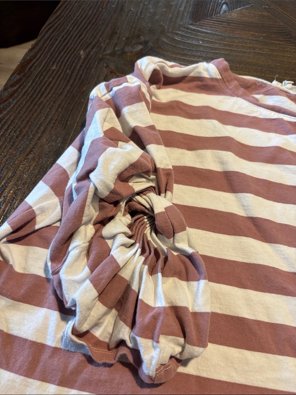 easel Girls' Pink and White Striped Tee - Picture 3 of 9